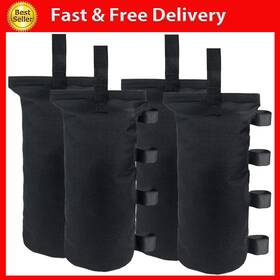 Joramoy 744759497413 Heavy Duty Weight Bags 150lbs For Pop Up Tent Set Of 4 Black Without Sand