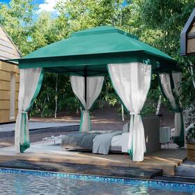 Joyside 713424954445 11ftx11ft Pop Up Gazebo For Patios Canopy Tent With Sidewalls Outdoor Ga
