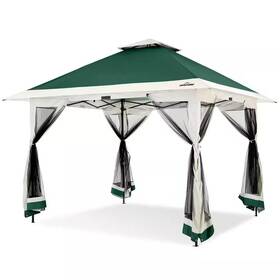 Jujabu 445004741734 12 Ft. X Green Instant Pop Up Gazebo Canopy Tent With Full Netting For Fa