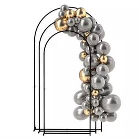 Jushua 744759465863 3-pack 47.2 Inch W X 15.7 D 86.6 H Gold Metal Yard Decor Arch Arbor S