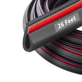 Justincity 445055780768 312 Inch X 26 Ft. 0.5 1 Flexible Weather-resistant Durable Black Ru