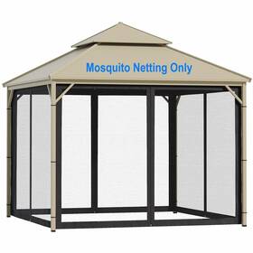 K Kelbel 785039438283 10ftx10ft Gazebo Replacement Mosquito Netting Outdoor Universal Canopy Net Scr