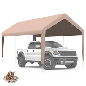Jbt0029-beigea Kahlhak Carport Canopy 10ftx20ft Heavy Duty Replacement Cover Garage Shelter 800
