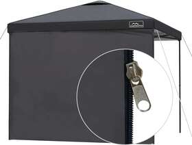 Kk-1010sw-bk Kampkeeper 10x10 Heavy Duty Canopy Sidewalls With Zipper Gazebo Outdoor Pop Up Frame Black