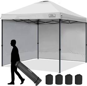 Kk-9595g-wh-sd Kampkeeper Canopy Tent 10x10 Pop Up For Commercial Garden Wedding Camping