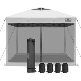 Kk-9595gm-wh-u-a Kampkeeper 10x10 Pop Up Canopy Tent With Netting Outdoor Sun Shade Open Box