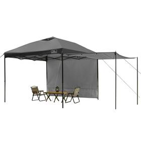 Kk-9595gsw2-bk Kampkeeper 10x10 Easy Pop Up Canopy Tent With 2 Sidewalls Instant Outdoor Shade Shelter