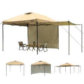 Kk-9595gsw2-kh Kampkeeper 10 X Pop Up Canopy Tent With 2 Sidewalls Waterproof And Uv-resistant Shelter