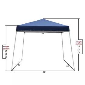 210d Karl Home 313113213244 8x8 Ft Blue Slant Leg Pop-up Canopy Steel Frame Oxford Fabric Foldable Tent