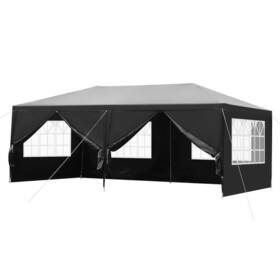 Karl Home 470592140659 Canopies 9.8xft19.7ft Outdoor Party Tent With 6 Removable Sidewalls Black