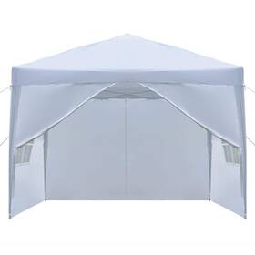 Karl Home 569998789965 10 Ft. X White Straight Leg Party Tent With 2 Walls And Windows