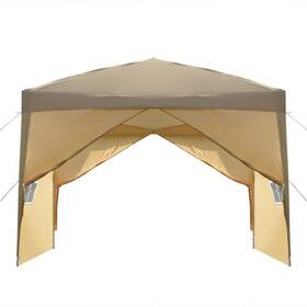 Karl Home 737366048338 10 Ft. X Yellow Straight Leg Party Tent With 2 Walls And Windows
