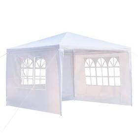 Karl Home 854770638501 Canopy Tents 10ftx10ft Water Resistant 3-sidewall Steel Square White