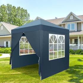 Karl Home 999770016482 Pop-up Canopy Tent 6.5ft X 42.25-sq-ft Straight Blue With 4-sides