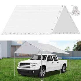 Kborover 740863923992 10 X 20 Ft Heavy Duty Carport Canopy Waterproof Cover With 40 Ball Bun