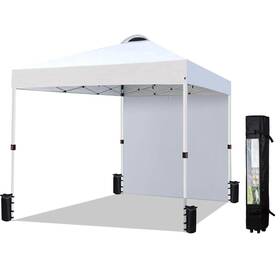 Kedy-23ca04-03wt Kedy Heavy-duty 10x10 Pop-up Canopy Tent With Sidewall Easy Instant Outdoor Us
