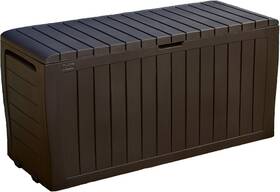 Keter 731161044199 Marvel Plus 71 Gallon Resin Outdoor Storage Box For Patio