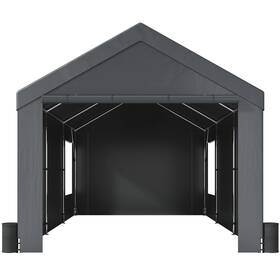 Fbsjs812x20ftj5vcv0343 Kffkff Carport Car Canopy Garage Tent 12x20ft With 8 Legs Side Wall Windows