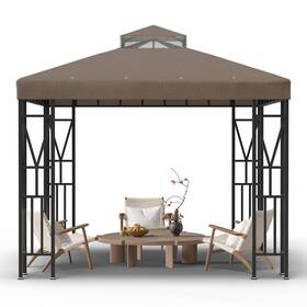 Kkk001 Kieperi 10x10 Gazebo Canopy Top Replacement Double Tiered Covers With Durable