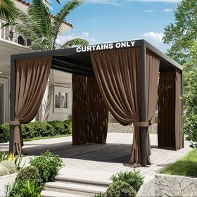 144l Kimunuk 762232137250 Gazebo Universal Replacement Privacy Curtain 10ftx12ft Outdoor Waterproo