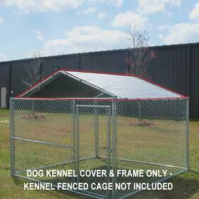 King Canopy 744759884954 Kennel Cover 10ft X 1 3/8 Inch Steel Frame Silver