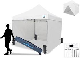 King Canopy 753216006631 Ares 10-feet By Commercial Instant Pop Up With 3 Solid Sides 1