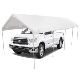 C81027pc King Canopy Car 324 Inch X128 X117 10-leg Steel Frame Polyethylene White