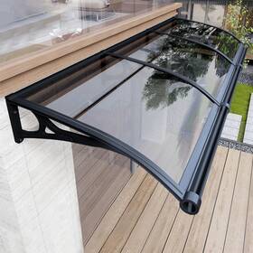 Hzdyp-0888 Kizyrq Awning For Door Entrance Window Awnings Exterior With 60x110cm/24 Inch X43 Gray