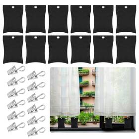 Clsd001 Kkonhii 12 Pack Outdoor Curtain Weights 17.6oz Reusable Black