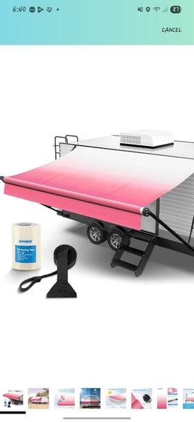 B0f1xrllr4 Kohree 17ft Rv Awning Fabric Replacement 19oz Weatherproof Heavy Duty Anti-fading