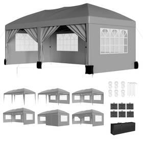 Ltcjy9 Kokebren 10x20ft Pop Up Wedding Party Tent With 6 Sidewalls Heavy Duty Commercial Outdoor