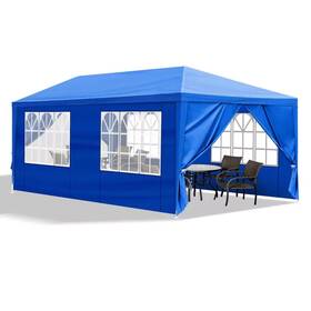 Ktaxon 313112937912 Carpa 10x20 Azul Para Fiestas De Exterior Patio Playa Con 6 Paredes Impermeable