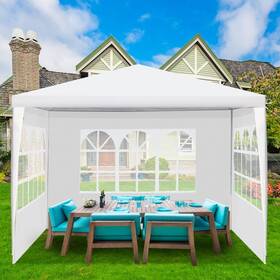 Ktaxon 756126789021 Carpas 10x10 Con 3 Paredes Laterales Lona Para Playa Patio Impermeable En Oferta