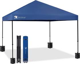 Kz-el12x12-ble Kuznap 12 X12 Pop Up Canopy Tent Patented Ez Set Instant Wheeled Carry Bag