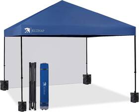 Kz-elswb12x12-ble Kuznap 12ftx12ft Pop Up Canopy Tent Patented Ez Set Instant Sidewall Bonus 4