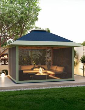 Kybolt 198290507634 13x13 Pop Up Gazebo Outdoor Canopy Shelter With Mosquito Netting 4 Stanbags I