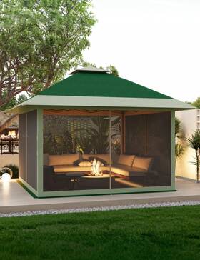 Kybolt 198290927319 12x12 Pop Up Gazebo Instant Canopy Tent With Netting 4 Stanbags Outdoor Shelt
