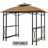 L-gg040pst-a Abccanopy Canopy Roof Top Replacement Grill Gazebo Brown 692621082062