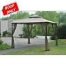 L-gz136pst-f-ij L-gz136pst-ij Sunjoy Replacement Canopy Set For Claremont Gazebo Khaki 841057151501