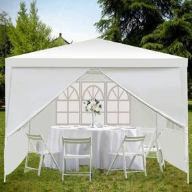 La Fete 445046577506 Outdoor 10ftx10ft Gazebo Tent Portable Canopy Party Wedding With 4 R