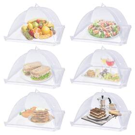 Lauon 700306965637 Large Food Cover 6 Pack Mesh Tent 17 Inch X17 White Medium
