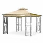 Lcm1157b Garden Winds Treasures Geo Gazebo Replacement Canopy Beige Awnings Yard