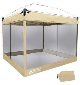 Leader Accessories 841432119317 Mesh Screen Zippered Wall Panels For 10ft X Canopy Tent Walls Only Frame