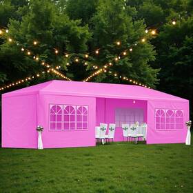 955rftgw4ehyw4h Leumius Carpa 10x30 Rosa Para Fiestas De Exterior Patio Playa Con 8 Paredes Impermeable