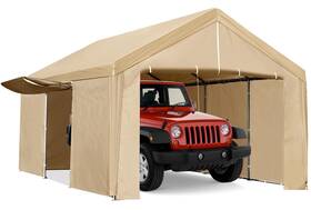 Litake 198290849901 Carport 10ftx20ft Heavy Duty Canopy Steel Storage Shed Portable Garage