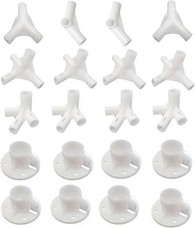 Lobergel 711181983432 20pcs White Canopy Fitting Spare Parts For 10ftx30ft Outdoor Tent Patio Gaz