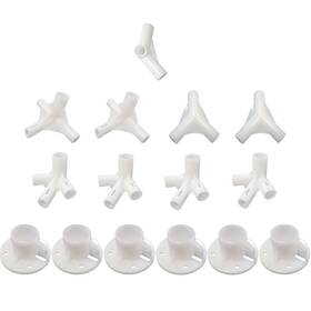 Lobergel 746555904478 15pcs White Tent Spare Parts Canopy Fitting For 10ftx20ft Outdoor