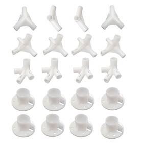 Lobergel 746555904485 20pcs White Tent Replacement Spare Parts Canopy Fitting For 10ftx30ft