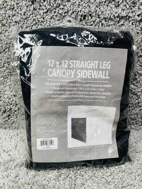 Logo 806293660507 12x12 Straight Leg Canopy Sidewall Mesh Black Durable Polyester Outdoors New