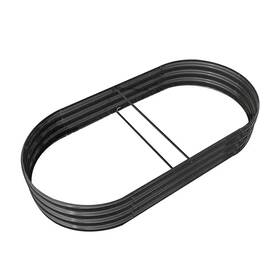 Lycvki 445022087036 35.43 Inch L X 11.42 W 70.86 H Oval Metal Garden Bed For Vegetabl